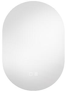 HOMCOM Specchio da Bagno LED 60x90cm, Senza Cornice, 3 Colori Dimmerabili | Aosom Italy