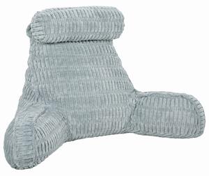 HOMCOM Cuscino da Lettura con Braccioli e Tasche, Grande, Grigio Chiaro | Aosom Italy