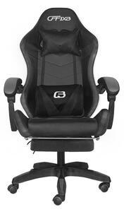 Sedia Gaming con Poggiapiedi in Similpelle Nero