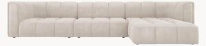 Divano angolare 5 posti beige Francesca