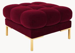 Pouf in metallo rosso e oro Bali