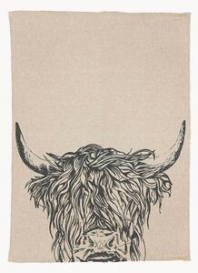 Tovagliolo in cotone/lino Highland Cow