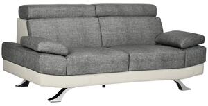 Divano 2 Posti 189x96,5x84 cm in Similpelle Grigio
