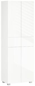 Dispensa Cucina 60x35x170 cm in MDF e Truciolato Bianco