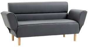 Divano 2 Posti 164x71x75 cm in PVC Grigio