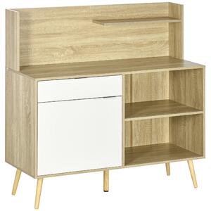Mobiletto Bagno 2 Ripiani 1 Cassetto 118,3x43,8x118,7 cm in Truciolato Bianco