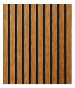 Divina Home Set 12 pz Pannello Decorativo a Listelli in Legno Doghe MDF e Feltro PET 60x60 Rivestimento Murale Fonoassorbente Teak - DH104826