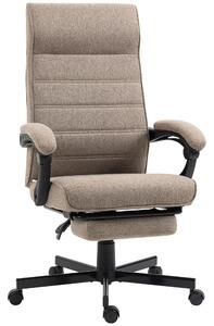 Sedia Poltrona da Ufficio Presidenziale 68x67x106-114 cm con Poggiapiedi Marrone