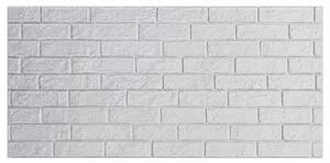 Divina Home Set 12 pz Pannello Decorativo effetto Pietra Mattoni Bianchi 3D 8,6 mt2 Rivestimento Murale in PU 120 x 60 x 2,5 Brick Bianco - DH104832