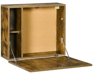 Scrivania Pieghevole con Ripiani 60x20x50 cm in Truciolato e MDF Marrone
