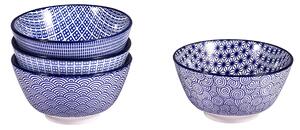 Set 4 Ciotole Ø12x6,3 cm 280 ml in Porcellana VdE Tivoli 1996 Confusion