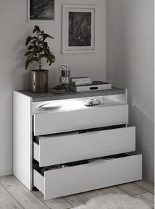 Comò 111x50x95 cm Everest bianco opaco cemento