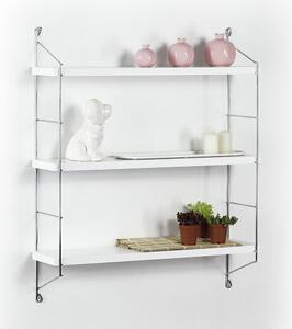 Mensola Neelix con 3 ripiani bianchi 60x15x68 cm bianco