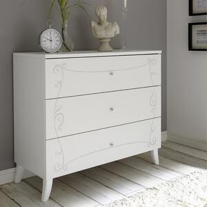 Comò 104x45x92 cm Ararat bianco
