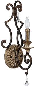 Quoizel QZ-MARQUETTE1 - Applique da parete MARQUETTE 1xE14/60W/230V, finitura bronzo