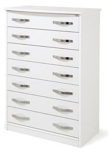 Cassettiera Settimino 75 111x76x42 cm bianco frassinato