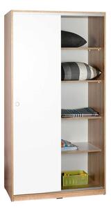 Armadio 94x182z52 cm sonoma bianco con ante scorrevoli