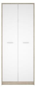 Armadio Nepo 80x54xx196,5 cm 2 ante rovere sonoma bianco