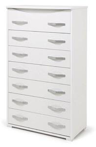 Cassettiera Settimino Maxi 127x76x41 cm bianco frassinato