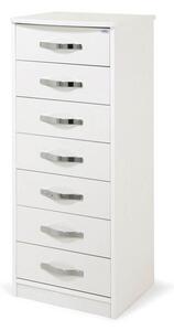 Cassettiera Settimino 45 111x46x42 cm bianco frassinato