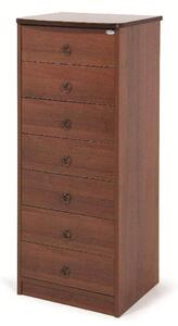 Cassettiera Settimino 45 111x46x42 cm noce antico