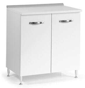 Base cucina 80x50x85H cm due ante bianco frassinato