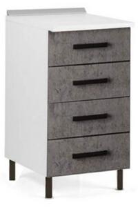 Cassettiera 4 cassetti 40x50x85H cm cemento