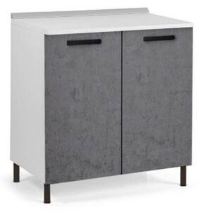 Base cucina 80x50x85H cm due ante cemento