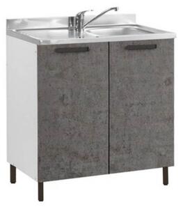 Mobile Sottolavello 80x50 cm con due ante cemento