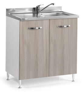 Mobile Sottolavello 80x50 cm con due ante olmo