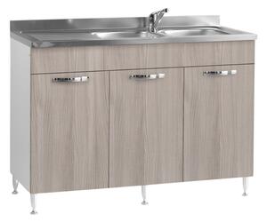 Mobile Sottolavello 120 cm con 3 ante olmo