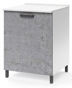 Base cucina con anta 60x50x85H cm cemento