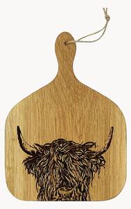 Tagliere in legno di quercia Highland Cow