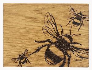 Tagliere da bar in legno di quercia Bee