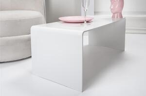 Tavolino Basso da salotto , camera in Plexiglass da 10 mm Dimensioni 81x40x h 36 cm Portata max 8 kg Peso 5,5 Colore bianco