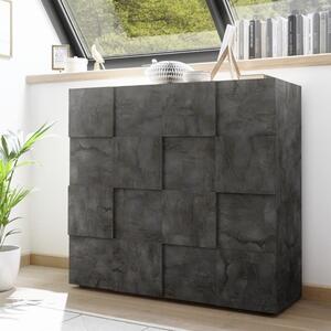 Mobile 121x41x111 cm 2 ante Artica ossido