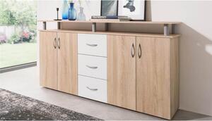 Credenza Nevada 4 ante e 3 cassetti rovere