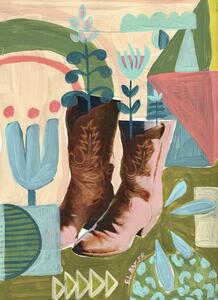 Illustrazione Blooming boots, Eleanor Baker, (30 x 40 cm)