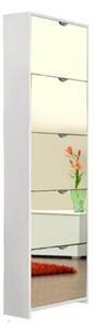Scarpiera Koblenz 58x17x175 cm ante con specchio Koblenz bianco