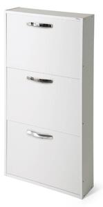 Scarpiera Serena 108x65x15 cm 3 ante bianco frassinato