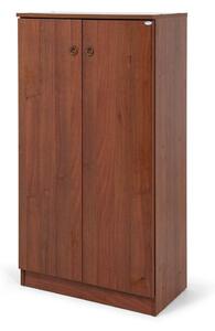 Scarpiera armadio 130x71x38 cm Gabriella noce antico