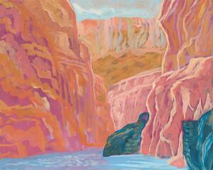 Illustrazione Pink rocks, Eleanor Baker, (40 x 30 cm)