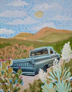 Illustrazione Chevrolet on the road, Eleanor Baker, (30 x 40 cm)