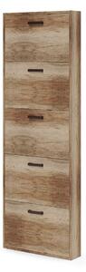 Scarpiera Serena 180x65x15 cm 5 ante noce country