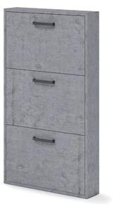 Scarpiera Serena 108x65x15 cm 3 ante cemento