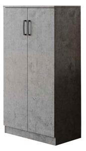 Scarpiera armadio 130x71x38 cm Gabriella cemento