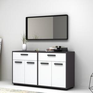 Mobile Multiuso Truva 4 ante e 2 cassetti 140 cm grigio bianco