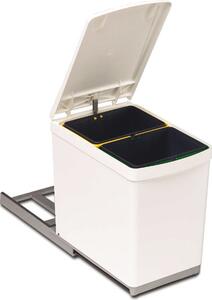 MAURI RENZO Pattumiera Sottolavello Estraibile Cucina Contenitore Bidoni Rifiuti 2 in 1 sottolavello Capacit in litri 15 - Linea 280 - 283