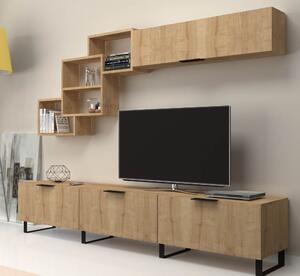 Parete attrezzata LOSTA rovere 210 cm