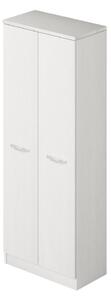 Armadio Portascope 71x38x182 cm con 5 ripiani Gabriella bianco frassinato